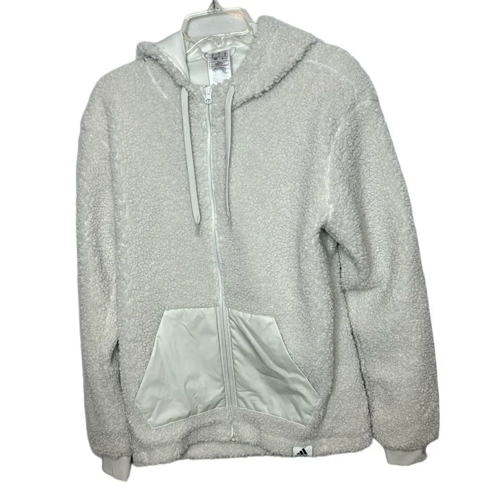 Men’s Adidas Sherpa Fleece Full Zip Hoodie. Size Small.‎